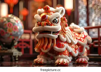 Lion dance performance