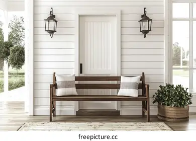 wooden bench