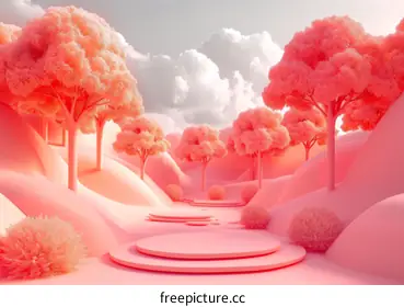 pink trees