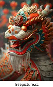 Dragon and lion dance