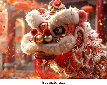 Lion dance performance