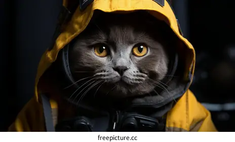 yellow raincoat