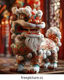 Lion dance performance