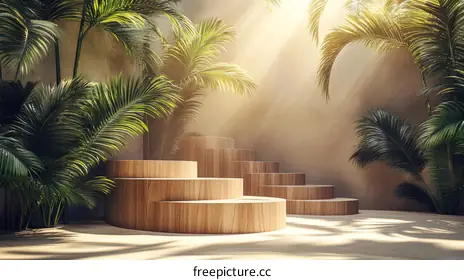 wooden podium