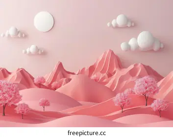 pink landscape
