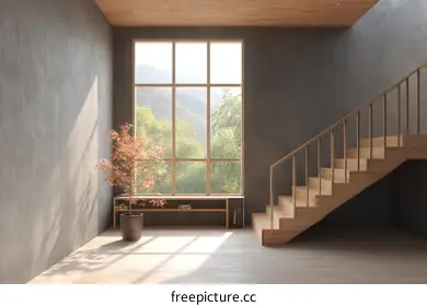 wooden stairs