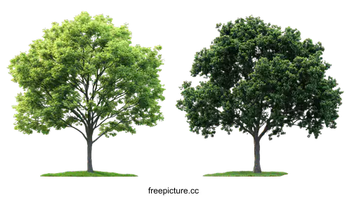green trees