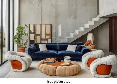blue sofa