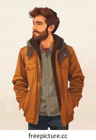 brown jacket
