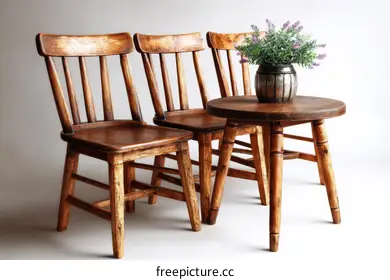 wooden chairs