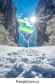 frozen waterfall