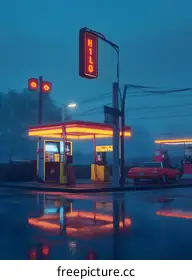 gas station