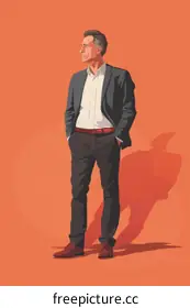 orange background