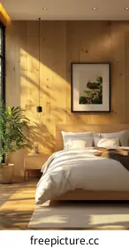 wooden bed