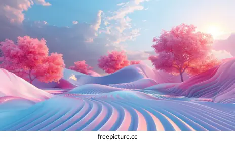 pink trees