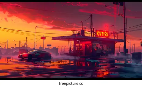 gas station