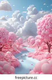 pink trees